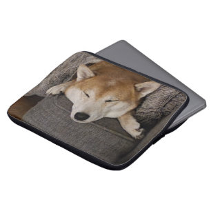 Sleeping Shiba Inu Laptop Case