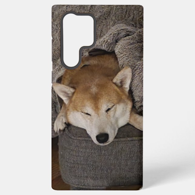 Sleeping Shiba Inu Samsung Galaxy S22 Ultra Case (Back)