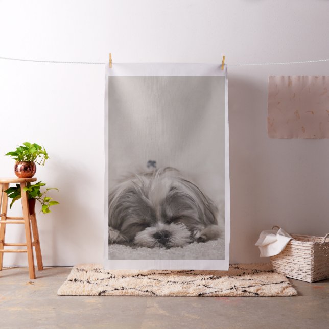 Sleeping Shih tzu Fabric, Sleeping Dog Fabric (In Situ)