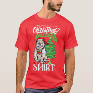 Sleeping shirt dog sports pug fairy lights family 