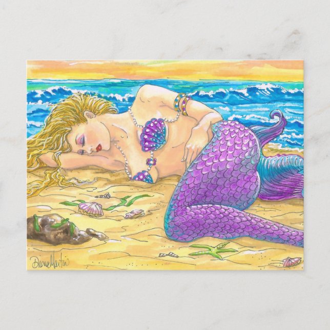 Sleeping Siren Postcard (Front)