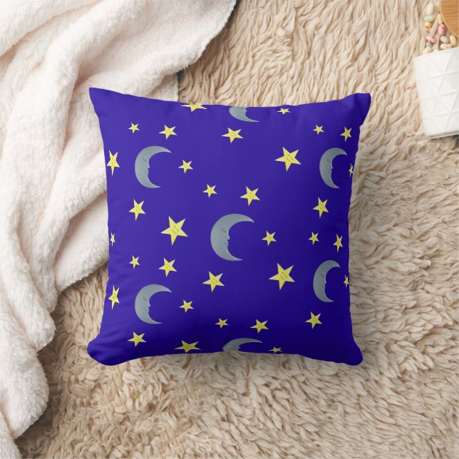 Sleeping Sky Fabric - blue Cushion (Blanket)