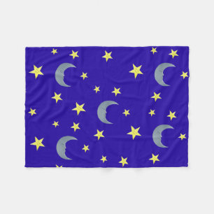 Sleeping Sky Fabric - blue Fleece Blanket