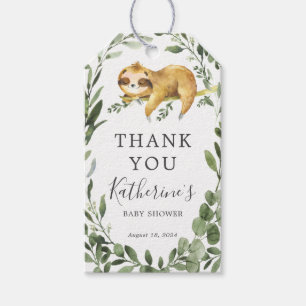 Sleeping Sloth Baby Shower Favour Tag