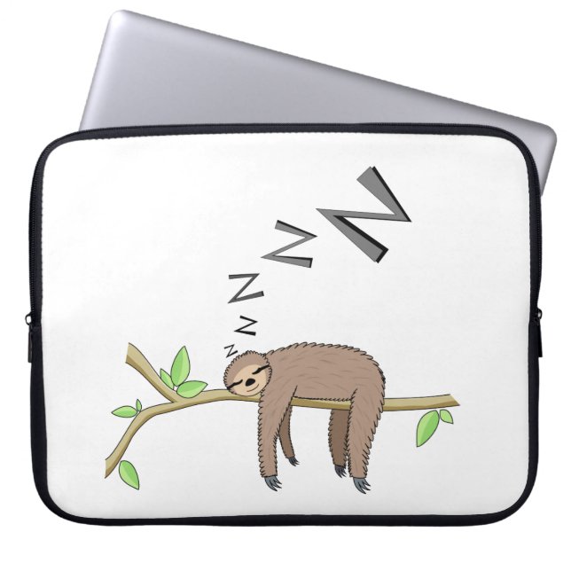 Sleeping sloth laptop sleeve (Front)