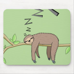 Sleeping sloth mouse mat