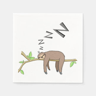 Sleeping sloth napkin