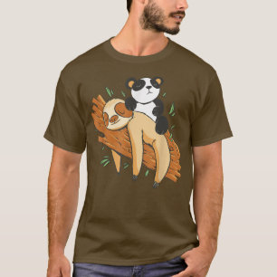 Sleeping sloth panda bear animals funny T-Shirt