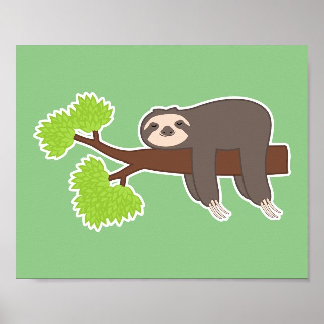 Sleeping Sloth Poster (Front)