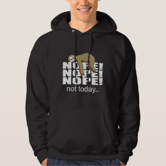 Sleeping Sloth With Cool Saying Nope Hoodie