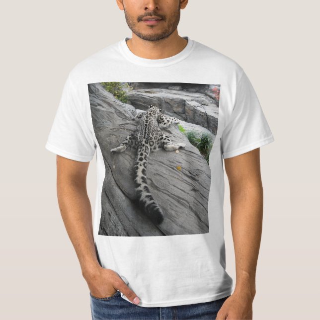 Sleeping Snow Leopard T-shirt (Front)