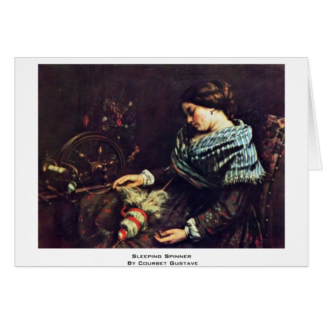 Sleeping Spinner By Courbet Gustave (Front Horizontal)
