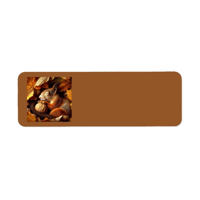 Sleeping Squirrel Address Labels (Front)