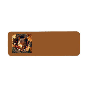 Sleeping Squirrel Address Labels