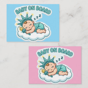 Sleeping Statue of Liberty Baby Enclosure Card