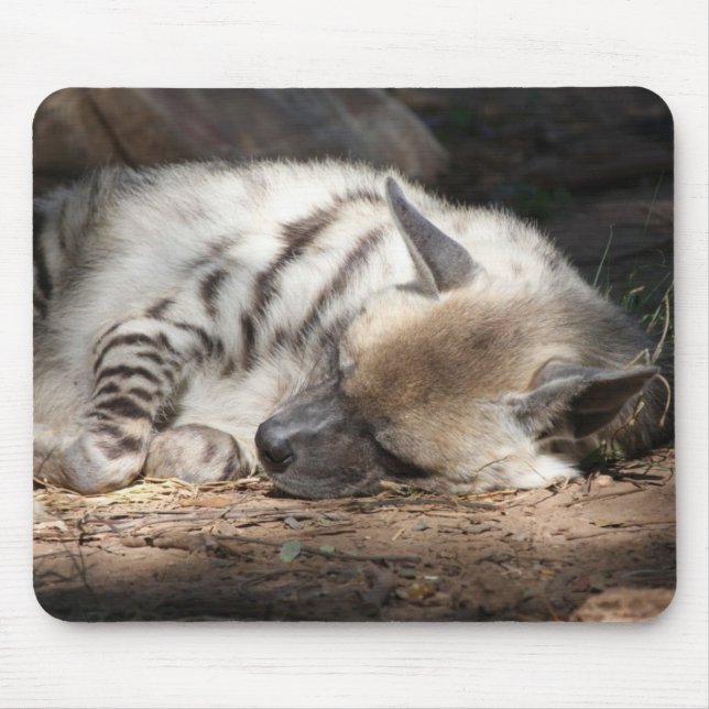 sleeping striped hyena mouse mat (Front)