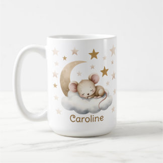 Sleeping Sweet Little Mouse Name Kids Mug