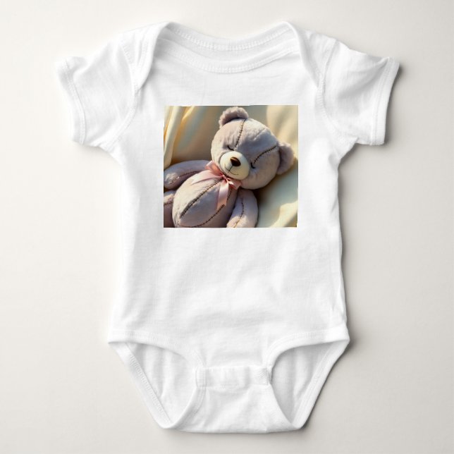 Sleeping teddy baby bodysuit (Front)