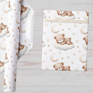 Sleeping Teddy Bear Cute Wrapping Paper