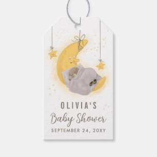 Sleeping Teddy Bear Neutral Baby Shower Thank You Gift Tags