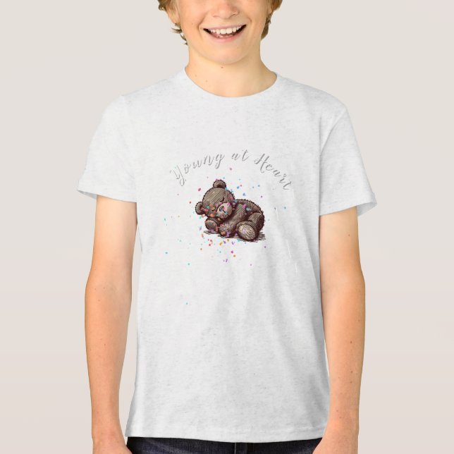 Sleeping Teddy Bear Tri-Blend Shirt (Front)
