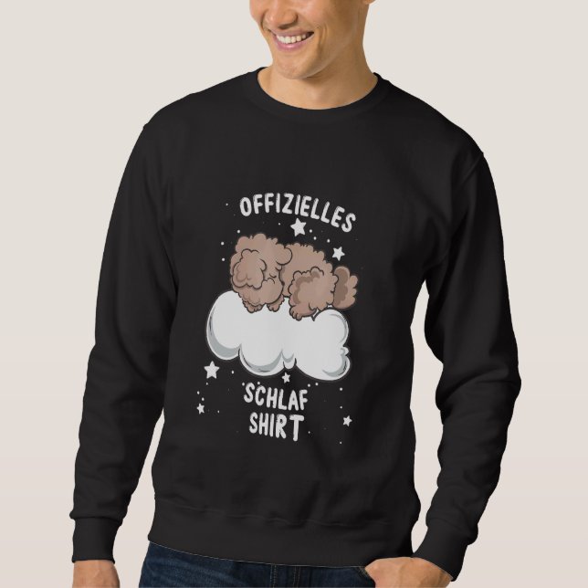 Sleeping  Toy Poodle Pyjamas Sweatshirt (Front)