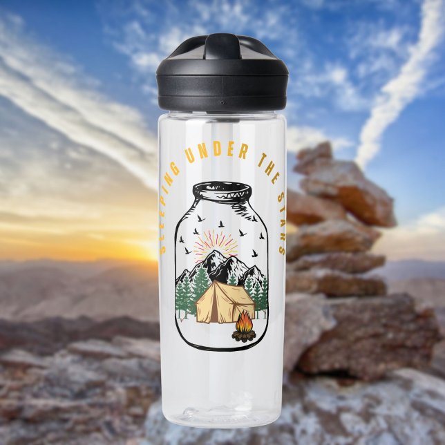 Sleeping Under The Stars Outdoor Camping Water Bottle (Creator Uploaded)