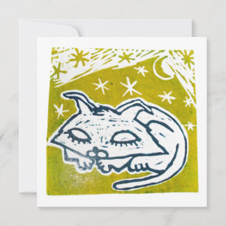 Sleeping Under yellow Stars Invitation