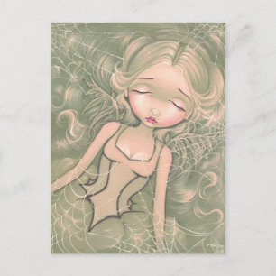 "Sleeping with Spiderwebs" Postcard
