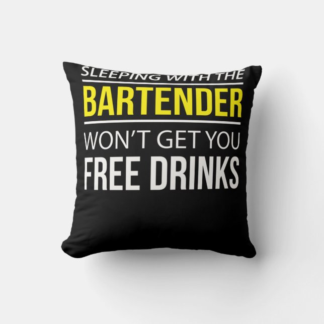 Sleeping With The Bartender Cushion (Front)