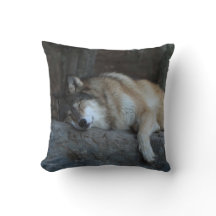 Sleeping Wolf Lodge Pillow