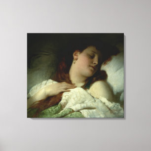 Sleeping Woman Canvas Print