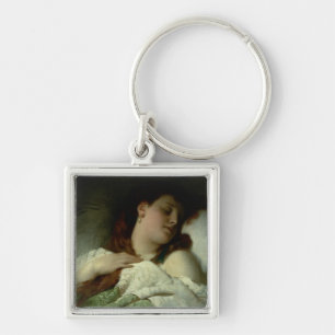 Sleeping Woman Key Ring