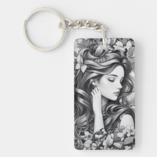 Sleeping Woman Key Ring