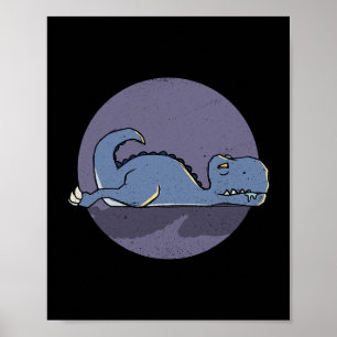 Sleeposaurus Sleep Lazy Dinosaur Lover Dino Fan Poster