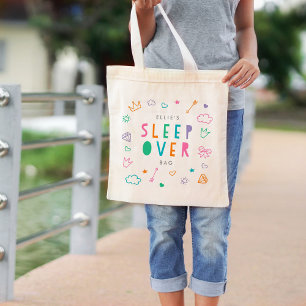 Sleepover Bag Editable Colour Slumber Party Tote