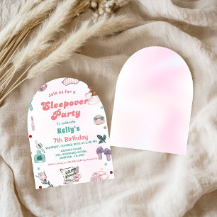  Sleepover Birthday Pamper Party Birthday Invitation