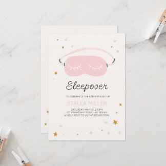 Sleepover Birthday Party Invitation