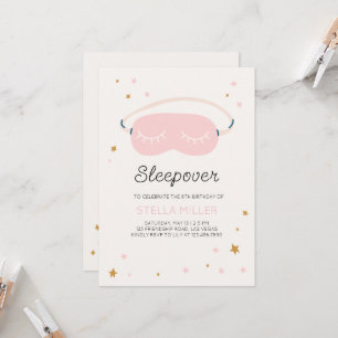 Sleepover Birthday Party Invitation