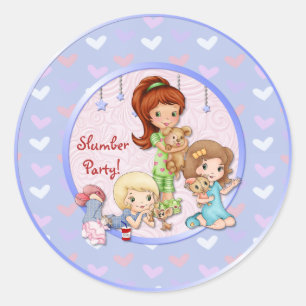 Sleepover Friends Slumber Fun Classic Round Sticker