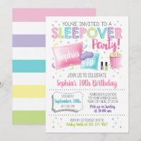 Sleepover Invitation, Slumber Party Birthday