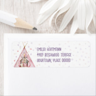 Sleepover Pajama Birthday Party Return Address