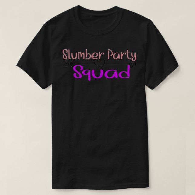 Sleepover Pajama Party tee, Matching Slumber Party T-Shirt (Design Front)
