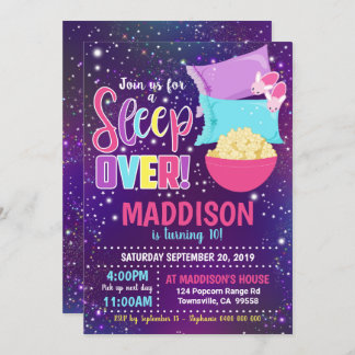Sleepover Party Invitation Slumber Party