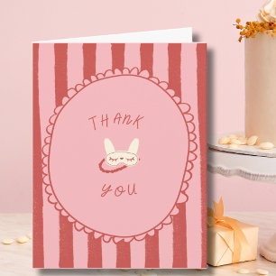 sleepover slumber birthday party girl teen vintage thank you card