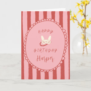 sleepover slumber party birthday girl teen vintage card