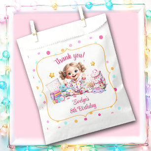 Sleepover Slumber Party Pink Cute Girl Polka Dot Favour Bags