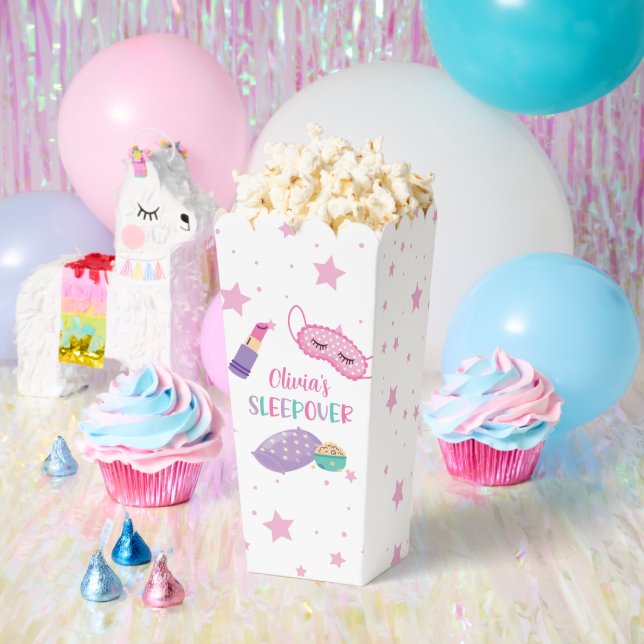 Sleepover slumber party pink purple tween favour box (Party)