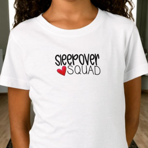 Sleepover Squad Heart Party Favour T-Shirt