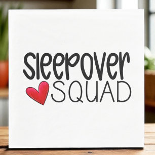 Sleepover Squad Heart Slumber Party  Napkin